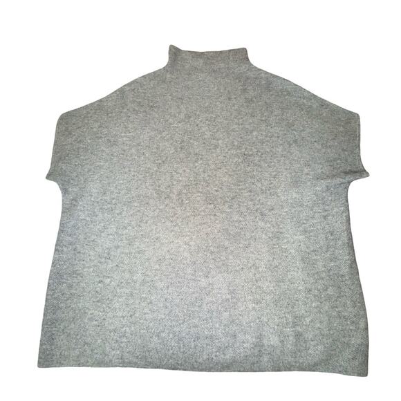 Tahari 100% Cashmere Knit Pullover Sweater Funnel Neck Short Sleeves Sz L - Picture 1 of 5
